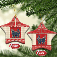 Yule Cat And Yule Lads Ceramic Ornament Cute Retro Style - Wonder Print Shop