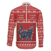 Yule Cat And Yule Lads Family Matching Long Sleeve Bodycon Dress and Hawaiian Shirt Cute Retro Style - Wonder Print Shop