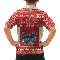 Yule Cat And Yule Lads Kid Hawaiian Shirt Cute Retro Style - Wonder Print Shop
