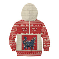 Yule Cat And Yule Lads Kid Hoodie Cute Retro Style - Wonder Print Shop
