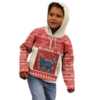 Yule Cat And Yule Lads Kid Hoodie Cute Retro Style - Wonder Print Shop