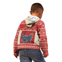 Yule Cat And Yule Lads Kid Hoodie Cute Retro Style - Wonder Print Shop