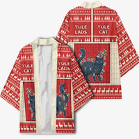 Yule Cat And Yule Lads Kimono Cute Retro Style - Wonder Print Shop