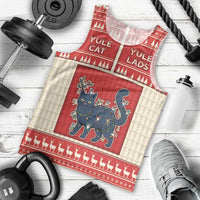 Yule Cat And Yule Lads Men Tank Top Cute Retro Style - Wonder Print Shop