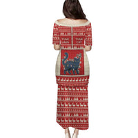 Yule Cat And Yule Lads Puletasi Cute Retro Style - Wonder Print Shop