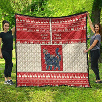 Yule Cat And Yule Lads Quilt Cute Retro Style - Wonder Print Shop