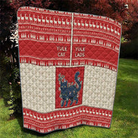 Yule Cat And Yule Lads Quilt Cute Retro Style - Wonder Print Shop