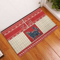 Yule Cat And Yule Lads Rubber Doormat Cute Retro Style - Wonder Print Shop