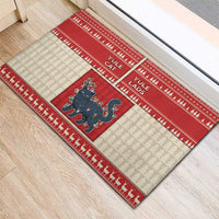 Yule Cat And Yule Lads Rubber Doormat Cute Retro Style - Wonder Print Shop