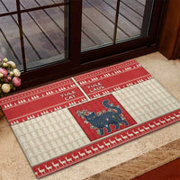 Yule Cat And Yule Lads Rubber Doormat Cute Retro Style - Wonder Print Shop