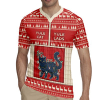 Yule Cat And Yule Lads Rugby Jersey Cute Retro Style - Wonder Print Shop