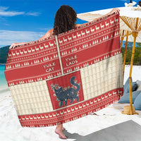 Yule Cat And Yule Lads Sarong Cute Retro Style - Wonder Print Shop
