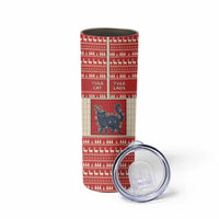 Yule Cat And Yule Lads Skinny Tumbler Cute Retro Style - Wonder Print Shop