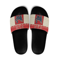 Yule Cat And Yule Lads Slide Sandals Cute Retro Style - Wonder Print Shop