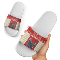 Yule Cat And Yule Lads Slide Sandals Cute Retro Style - Wonder Print Shop