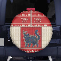 Yule Cat And Yule Lads Spare Tire Cover Cute Retro Style - Wonder Print Shop