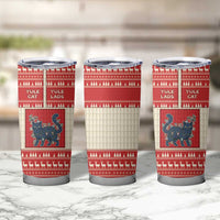 Yule Cat And Yule Lads Tumbler Cup Cute Retro Style - Wonder Print Shop