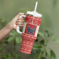 Yule Cat And Yule Lads Tumbler With Handle Cute Retro Style - Wonder Print Shop