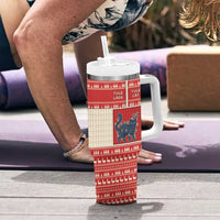 Yule Cat And Yule Lads Tumbler With Handle Cute Retro Style - Wonder Print Shop