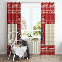 Yule Cat And Yule Lads Window Curtain Cute Retro Style - Wonder Print Shop
