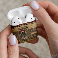 Skull Christmas AirPods Case Newspaper Retro Style - Wonder Print Shop
