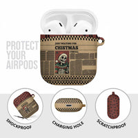 Skull Christmas AirPods Case Newspaper Retro Style - Wonder Print Shop
