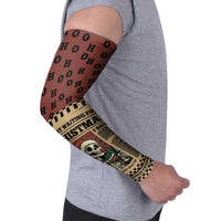 Skull Christmas Arm Sleeves Newspaper Retro Style - Wonder Print Shop