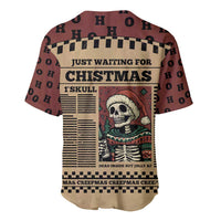 Skull Christmas Baseball Jersey Newspaper Retro Style - Wonder Print Shop