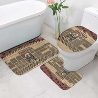 Skull Christmas Bathroom Set Newspaper Retro Style - Wonder Print Shop