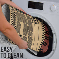 Skull Christmas Bathroom Set Newspaper Retro Style - Wonder Print Shop