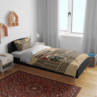 Skull Christmas Bedding Set Newspaper Retro Style - Wonder Print Shop