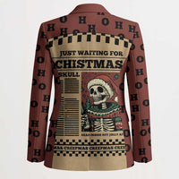 Skull Christmas Blazer Newspaper Retro Style - Wonder Print Shop