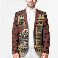 Skull Christmas Blazer Newspaper Retro Style - Wonder Print Shop