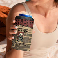 Skull Christmas 4 in 1 Can Cooler Tumbler Newspaper Retro Style - Wonder Print Shop