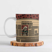 Skull Christmas Ceramic Mug Newspaper Retro Style - Wonder Print Shop
