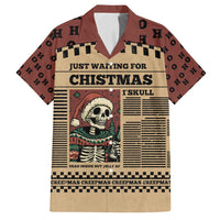 Skull Christmas Family Matching Summer Maxi Dress and Hawaiian Shirt Newspaper Retro Style - Wonder Print Shop