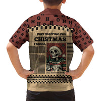 Skull Christmas Kid Hawaiian Shirt Newspaper Retro Style - Wonder Print Shop