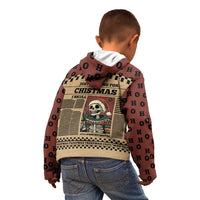 Skull Christmas Kid Hoodie Newspaper Retro Style - Wonder Print Shop