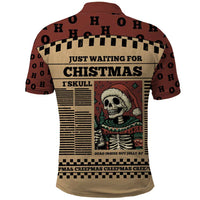 Skull Christmas Polo Shirt Newspaper Retro Style - Wonder Print Shop