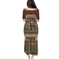 Skull Christmas Puletasi Newspaper Retro Style - Wonder Print Shop