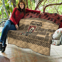 Skull Christmas Quilt Newspaper Retro Style - Wonder Print Shop