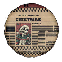 Skull Christmas Spare Tire Cover Newspaper Retro Style - Wonder Print Shop