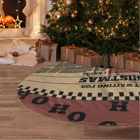 Skull Christmas Tree Skirt Newspaper Retro Style - Wonder Print Shop