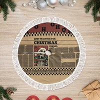 Skull Christmas Tree Skirt Newspaper Retro Style - Wonder Print Shop
