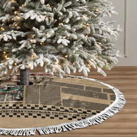 Skull Christmas Tree Skirt Newspaper Retro Style - Wonder Print Shop