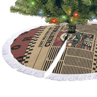 Skull Christmas Tree Skirt Newspaper Retro Style - Wonder Print Shop