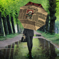 Skull Christmas Umbrella Newspaper Retro Style - Wonder Print Shop