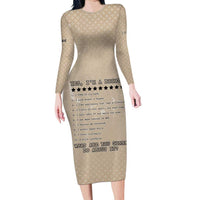 Baby Boomers Long Sleeve Bodycon Dress The Badass Generation Retro Style - Wonder Print Shop