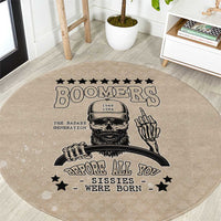 Baby Boomers Round Carpet The Badass Generation Retro Style - Wonder Print Shop