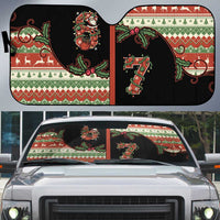 Western Yoke Auto Sun Shade Funny Six Seven Christmas - Wonder Print Shop